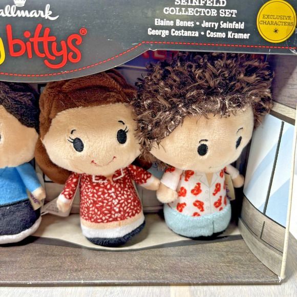 SEINFELD 4pc Plush Set Elaine Jerry Elaine Kramer Itty Bittys 2 ELAINES NOGEORGE - Picture 3 of 8
